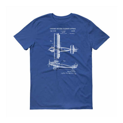 1931 Biplane Patent T-Shirt - Aviation T-Shirt, Patent t-shirt, Old Patent T-shirt, Airplane t-shirt, Pilot Gift, Biplane T-Shirt mypatentprints 3XL Black 