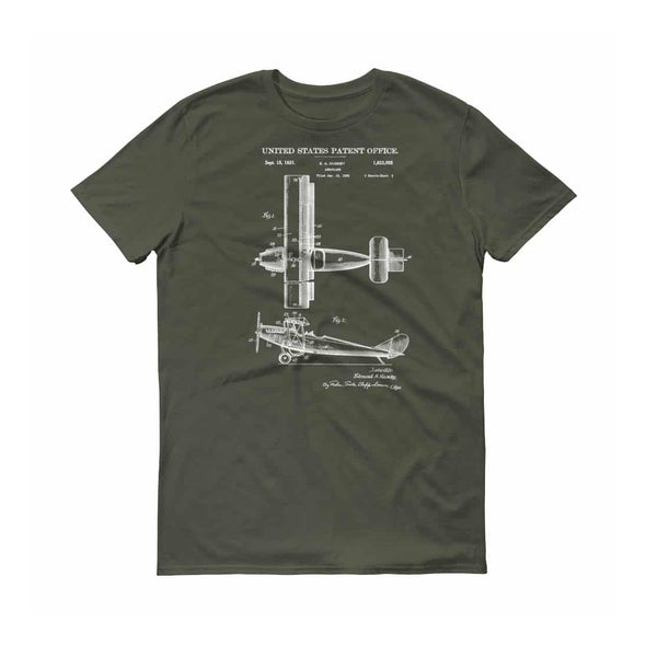 1931 Biplane Patent T-Shirt - Aviation T-Shirt, Patent t-shirt, Old Patent T-shirt, Airplane t-shirt, Pilot Gift, Biplane T-Shirt mypatentprints 