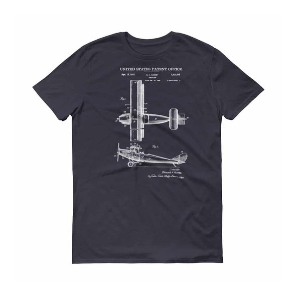 1931 Biplane Patent T-Shirt - Aviation T-Shirt, Patent t-shirt, Old Patent T-shirt, Airplane t-shirt, Pilot Gift, Biplane T-Shirt mypatentprints 