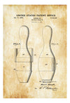 1931 Bowling Pin Patent - Patent Print, Wall Decor, Bowling Art, Bowling League, Bowling Pin Blueprint, Bowler Gift, Bowling Print, Bowlers