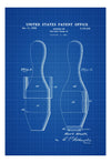 1931 Bowling Pin Patent - Patent Print, Wall Decor, Bowling Art, Bowling League, Bowling Pin Blueprint, Bowler Gift, Bowling Print, Bowlers