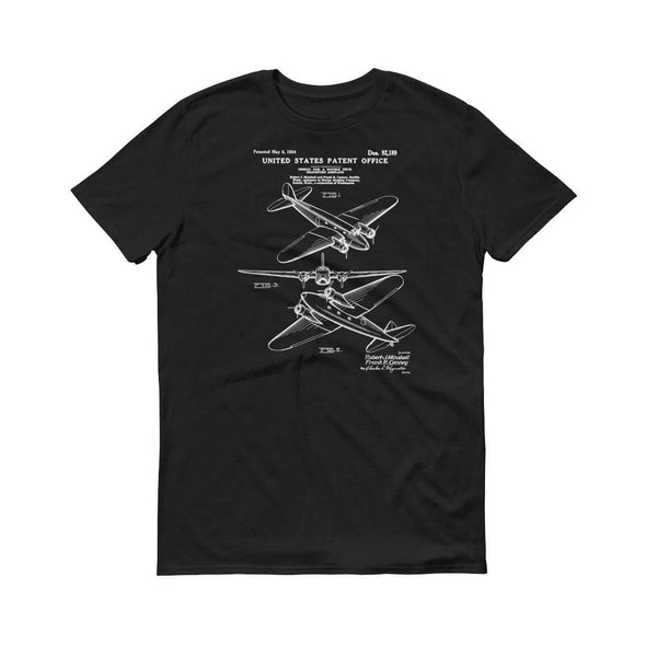 1934 Boeing 247 Patent T-Shirt - Aviation t-shirt, Airplane t-shirt, Pilot Gift, Airplane Shirt, Boeing Patent T-shirt, Boeing T-shirt, B247 Shirts mypatentprints 3XL Black 
