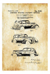1934 LaSalle Automobile Patent - Patent Print, Wall Decor, Automobile Decor, Automobile Art, Classic Car, LaSalle Patent, GM Patent Art Prints mypatentprints 10X15 Parchment 
