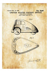 1935 Three Wheel Vehicle Patent - Patent Print, Wall Decor, Automobile Decor, Automobile Art, Car Patent, Auto Patent