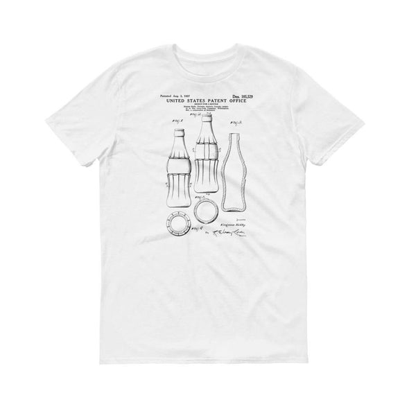 1937 Coke Bottle Patent T-Shirt - Bartender Gift, Coca Cola T-Shirt, Soda Bottle T-Shirt. Coke Bottle T-Shirt, Coca Cola Patent Shirt Shirts mypatentprints 