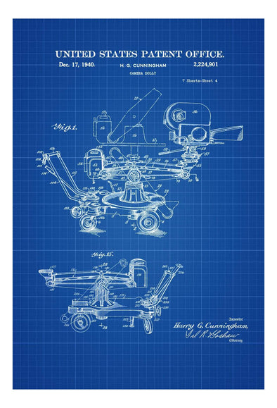 1940 Movie Camera Dolly Patent - Patent Print, Wall Decor, Movie Making Art, Camera Art, Old Camera, Camera Decor, Camera Patent mws_apo_generated mypatentprints Parchment #MWS Options 1368566314 