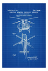1946 Helicopter Design Patent - Vintage Helicopter, Helicopter Blueprint, Aviation Art, Pilot Gift, Aircraft Decor, Helicopter Poster