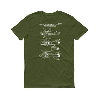 1950 Helicopter Patent T-Shirt - Aviation T-Shirt, Patent t-shirt, Old Patent T-shirt, Helicopter T-shirt, Pilot Gift, Chopper T-Shirt Shirts mypatentprints 3XL Black 