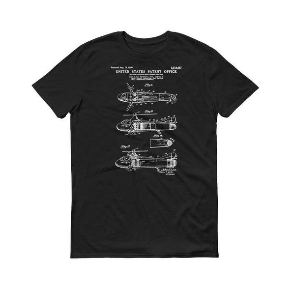 1950 Helicopter Patent T-Shirt - Aviation T-Shirt, Patent t-shirt, Old Patent T-shirt, Helicopter T-shirt, Pilot Gift, Chopper T-Shirt Shirts mypatentprints 