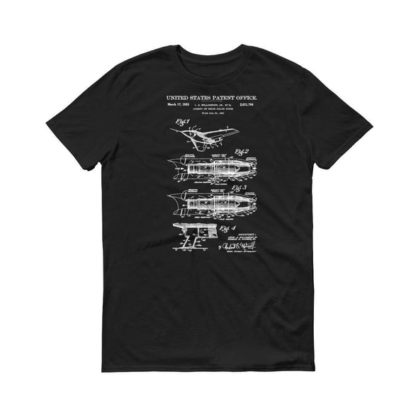 1953 Jet Engine Patent T-Shirt - Old Patent T-Shirt, Aviation T-Shirt, Jet Engine T-Shirt, Pilot Gift, Airplane Engine, Jet Patent Shirts mypatentprints 