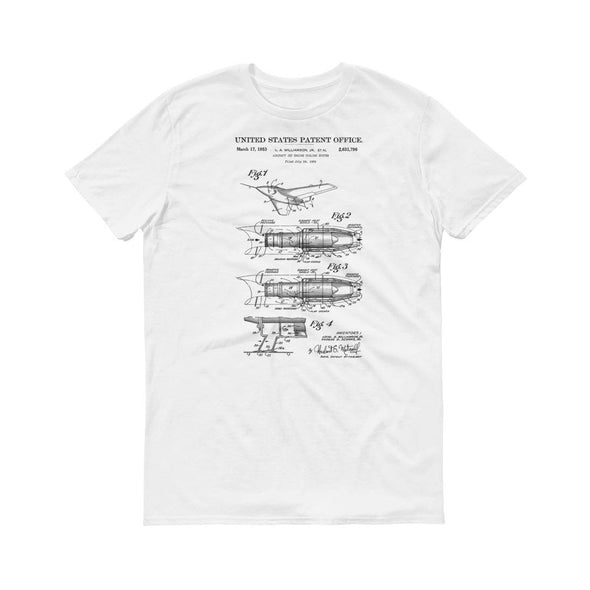 1953 Jet Engine Patent T-Shirt - Old Patent T-Shirt, Aviation T-Shirt, Jet Engine T-Shirt, Pilot Gift, Airplane Engine, Jet Patent Shirts mypatentprints 