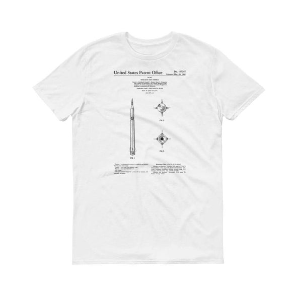 1960 Research Test Missile Patent T-Shirt - Space T-Shirt, Rocket T-shirt, Missile Shirt, Patent Shirt, Old Patent Shirt, Space Exploration Shirts mypatentprints 