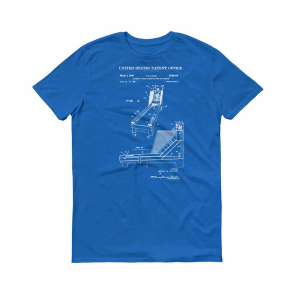 1960 Skee Ball Machine Patent T-Shirt - Gamer Gift, Gamer Shirt, Arcade Game T-Shirt, Vintage Games, Retro Games, Skee Ball Patent Shirts mypatentprints 