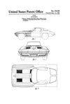 1963 Corvette Stingray Patent - Patent Print, Wall Decor, Automobile Decor, Vintage Automobile Art, Classic Car, Vintage Corvette