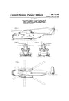 1964 Helicopter Design Patent - Helicopter Blueprint, Helicopter Patent, Vintage Helicopter, Aviation Art, Pilot Gift, Aircraft Decor