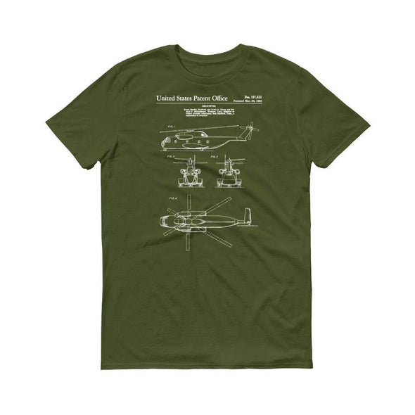 1964 Helicopter Design Patent T-Shirt - Aviation T-Shirt, Patent t-shirt, Helicopter Patent, Helicopter Shirt, Pilot Gift, Chopper T-Shirt Shirts mypatentprints 3XL Black 