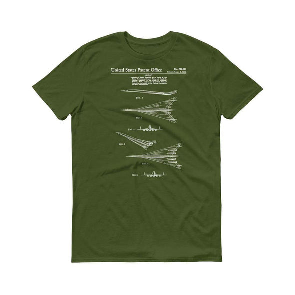 1966 NASA Supersonic Airplane Patent T-Shirt - Pilot Gift, Airplane Shirt, Aviation T-Shirt, Airplane T-Shirt, NASA Airplane T-Shirt Shirts mypatentprints 3XL Black 