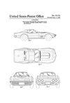 1968 Corvette Patent - Patent Print, Wall Decor, Automobile Decor, Vintage Automobile Art, Classic Car, Vintage Corvette, 68 Vette Art Prints mypatentprints 