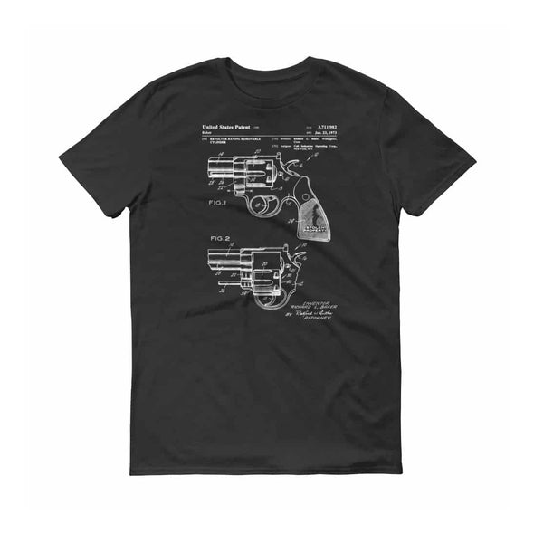 1973 Colt Revolver Patent T-Shirt - Patent Shirt, Gun t-shirt, Revolver t-shirt, Colt Patent, Revolver Patent, Colt Revolver, Gun Patent