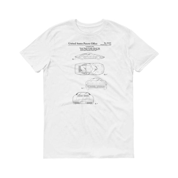 1974 Corvette Patent T-Shirt - Corvette T-Shirt, Classic Car T-Shirt, Vette T-Shirt, Old Patent T-shirt, Vintage Corvette T-Shirt Shirts mypatentprints 