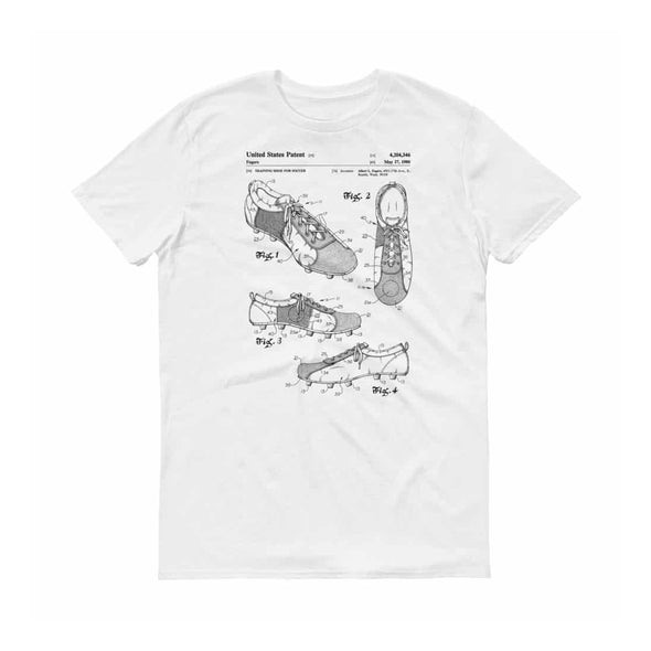 1980 Soccer Cleats Patent T-Shirt - Soccer Shirt, Soccer Fan Gift, Soccer Patent Shirt, Old Patent Shirt, Soccer Shoes Patent, Soccer Shirt Shirts mypatentprints 