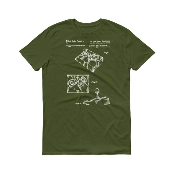 1996 Nintendo NES Advantage Controller Patent T Shirt - Video Game Patent, Gamer Shirt, Nintendo Patent Shirt, Super Nintendo T-Shirt Shirts mypatentprints 3XL Black 