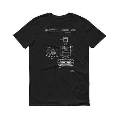 1996 Super Nintendo Patent T Shirt - Video Game Patent, Gamer Gift, Gamer Shirt, Nintendo Patent Shirt, Super Nintendo T-Shirt Shirts mypatentprints 3XL Black 