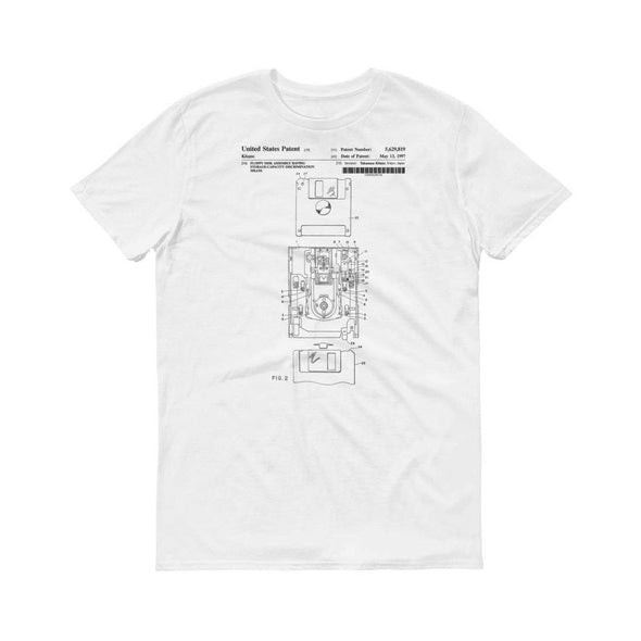1997 3.5 Inch Floppy Disk Patent T-Shirt - Vintage Computer T-Shirt, Geek Gift, Old Patent t-shirt, Computer Patent, Floppy Disk T-Shirt Shirts mypatentprints 3XL Black 
