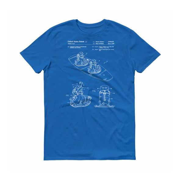 1999 Wakeboard Patent T-Shirt - Old Patent T-Shirt, Surfboard T-Shirt, Water Sports T-Shirt, Water Skiing T-Shirt, Wakeboard T-Shirt Shirts mypatentprints 3XL Black 