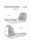 Airboat Patent - Patent Print, Vintage Nautical, Naval Art, Sailor Gift, Fishing Decor, Nautical Decor, Boating Decor, Bayou Boat Patent Art Prints mypatentprints 