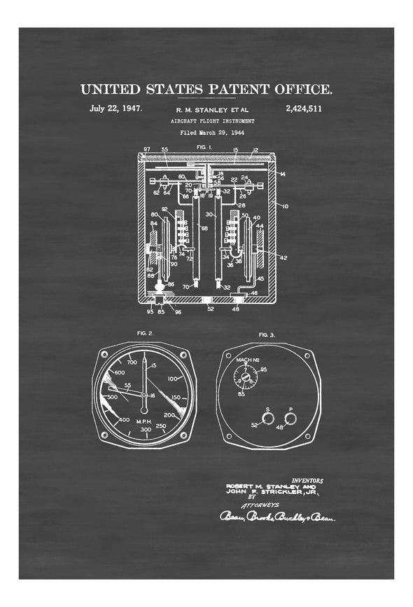 Aircraft Airspeed Indicator Patent 1947 - Airplane Instrument, Airplane Art, Pilot Gift, Vintage Instrument, Aircraft Decor, Airplane Poster Art Prints mypatentprints 10X15 Parchment 