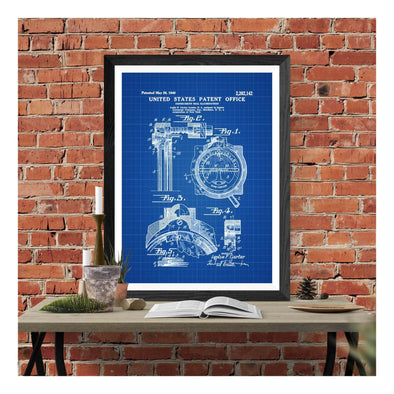 Airplane Instrument Dial Patent Print 1940 - Aircraft Dial, Airplane Art, Pilot Gift, Aviation Poster, Aircraft Decor, Artificial Horizon Art Prints mypatentprints 10X15 Parchment 