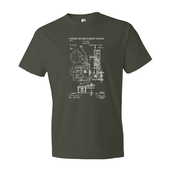 Alarm Clock Patent T-Shirt - Patent t-shirt, Old Patent t-shirt, Vintage Clock, Wind Up Alarm Clock, Clock t-shirt, Alarm Clock t-shirt
