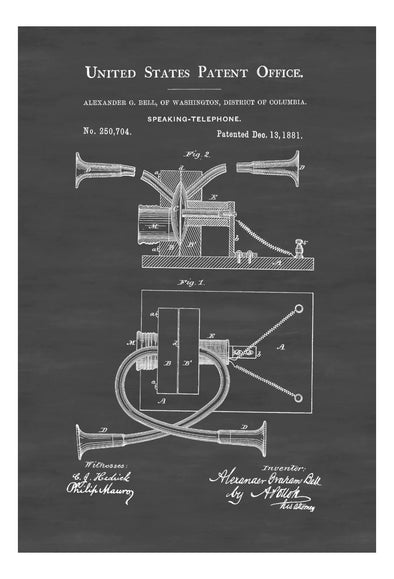 Alexander Bell Telephone Patent - Decor, Office Decor, Patent Print, Phone Patent, Telephone Patent, Vintage Telephone, Telephone Blueprint mws_apo_generated mypatentprints Parchment #MWS Options 486058736 