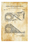 Amusement Park Rollercoaster Patent - Patent Print, Kids Room Decor, Ride Patent, Coaster Patent, Game Room Art, Carnival Decor, Fair Art Art Prints mypatentprints 
