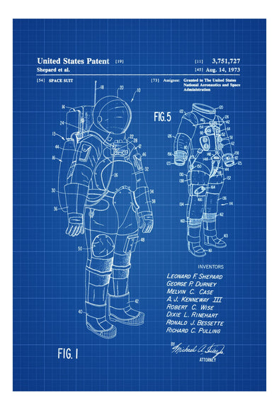 Apollo Space Suit Patent - Astronaut, Space Art, Space Poster, Space Program, Space Program, Aircraft Decor, Aviation Art, Pilot Gift
