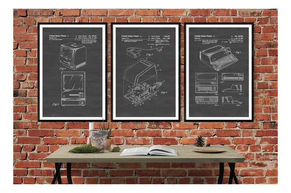 Apple Computer Patent Collection of 3 Patent Prints - Computer Wall Decor, Vintage Computer Posters, Apple Patent, Steve Jobs Patent Art Prints mypatentprints 