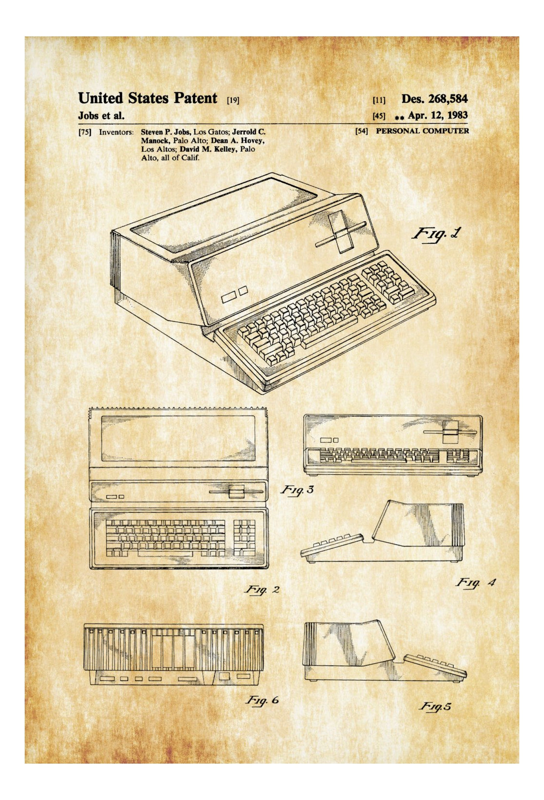 Patented Computer Apple Apple Computer Patent - Patent Print, Wall Decor, Computer Decor, Vint ...