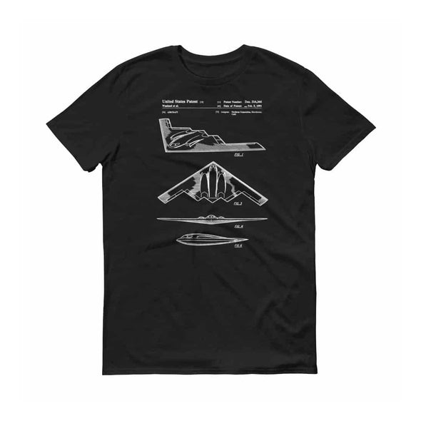 B-2 Bomber Patent T-Shirt - B-2 Shirt, Old Patent t-shirt, Aviation T-shirt, Airplane T-shirt, Pilot Gift, Airplane Shirt, Northrop T-Shirt Shirts mypatentprints 