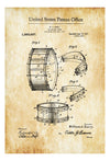Barry Collapsible Drum Patent - Patent Print, Wall Decor, Music Poster, Musical Instrument Patent, Drum Patent, Drummers