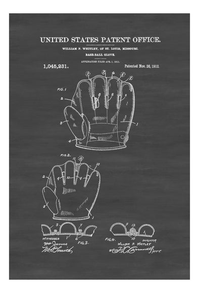 Baseball Glove Patent - Patent Print, Wall Decor, Baseball Art, Glove Patent, Baseball Fan Gift, Baseball Glove Blueprint mws_apo_generated mypatentprints Blueprint #MWS Options 1271833946 