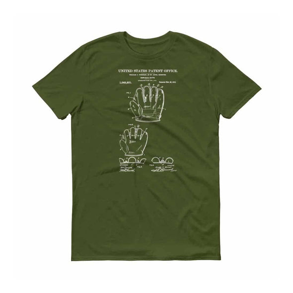 Baseball Glove Patent T-Shirt - Baseball Fan Gift, Baseball T-Shirt, Baseball Patent, Baseball Glove T-Shirt, Baseball Shirt, Baseball Gift Shirts mypatentprints 3XL Black 