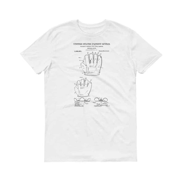 Baseball Glove Patent T-Shirt - Baseball Fan Gift, Baseball T-Shirt, Baseball Patent, Baseball Glove T-Shirt, Baseball Shirt, Baseball Gift Shirts mypatentprints 