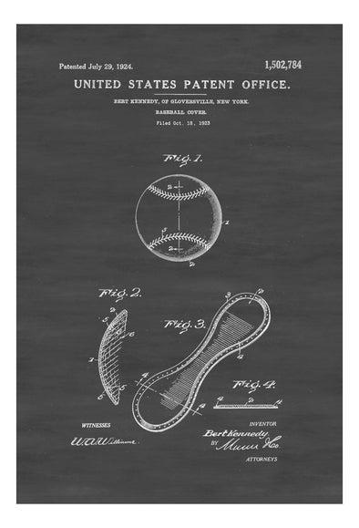 Baseball Patent - Patent Print, Wall Decor, Baseball Art mws_apo_generated mypatentprints Parchment #MWS Options 1207739741 