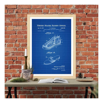 Basketball Shoes Patent Print 1968 - Wall Decor, Basketball Art, Basketball Poster, Basketball Patent, Sports Patent, Sports Art mws_apo_generated mypatentprints Blueprint #MWS Options 1091086871 