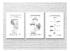 Bathroom Patent Collection of 3 - Patent Prints, Bathroom Decor, Bathroom Art, Bathroom Poster, Bathroom Sign, Toilet Art, Restroom Decor