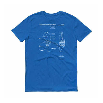 Boat Propeller Patent T-Shirt 1965 - Patent t-shirt, Old Patent T-shirt, Vintage Propeller, Sailor Gift, Navy Gift, Propeller T-Shirt Shirts mypatentprints 3XL Black 