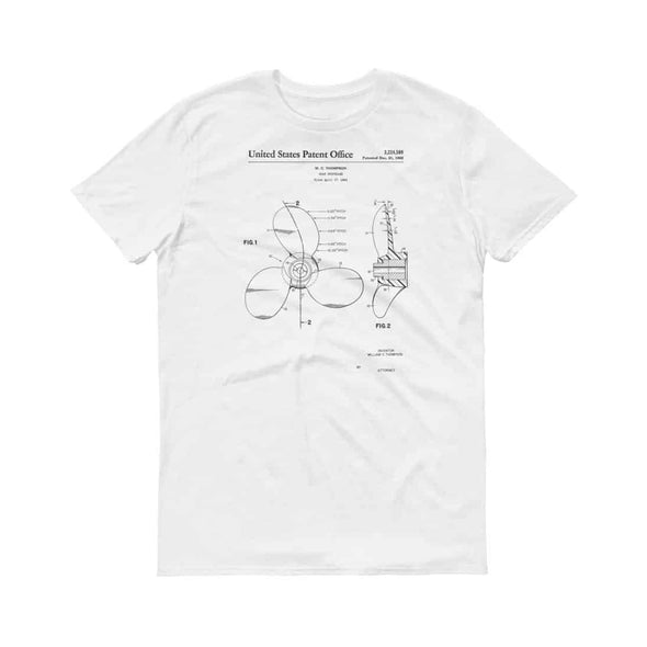 Boat Propeller Patent T-Shirt 1965 - Patent t-shirt, Old Patent T-shirt, Vintage Propeller, Sailor Gift, Navy Gift, Propeller T-Shirt Shirts mypatentprints 