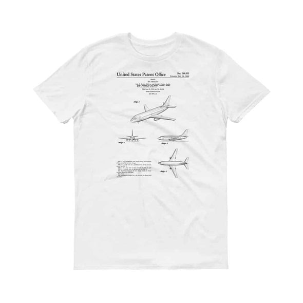 Boeing 737 Patent T-Shirt - Aviation t-shirt, Airplane t-shirt, Pilot Gift, Airplane Shirt, Boeing Patent, B737 T-shirt, Boeing 737 T-shirt Shirts mypatentprints 