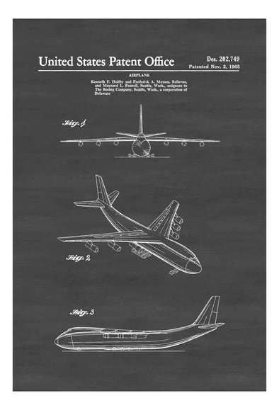 Boeing Cargo Airplane Patent - Airplane Blueprint, Aircraft Decor, Airplane Poster, Vintage Aviation Art, Airplane Art, Boeing Patent mws_apo_generated mypatentprints Chalkboard #MWS Options 1578804590 
